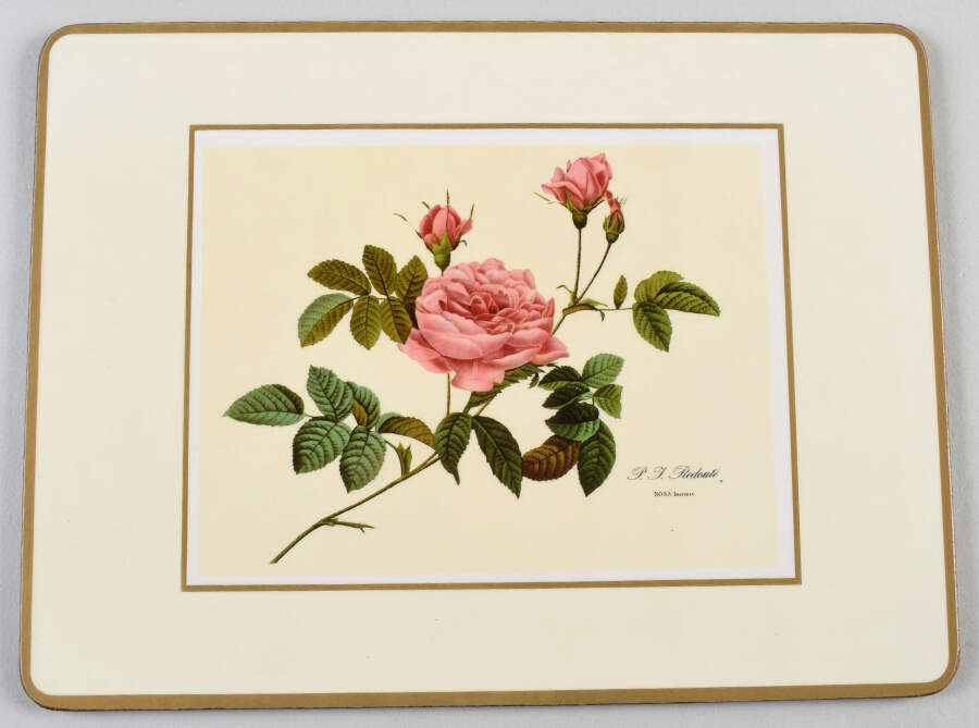 Redoute Roses Small Corkboard Placemat by Roy Kirkham-1