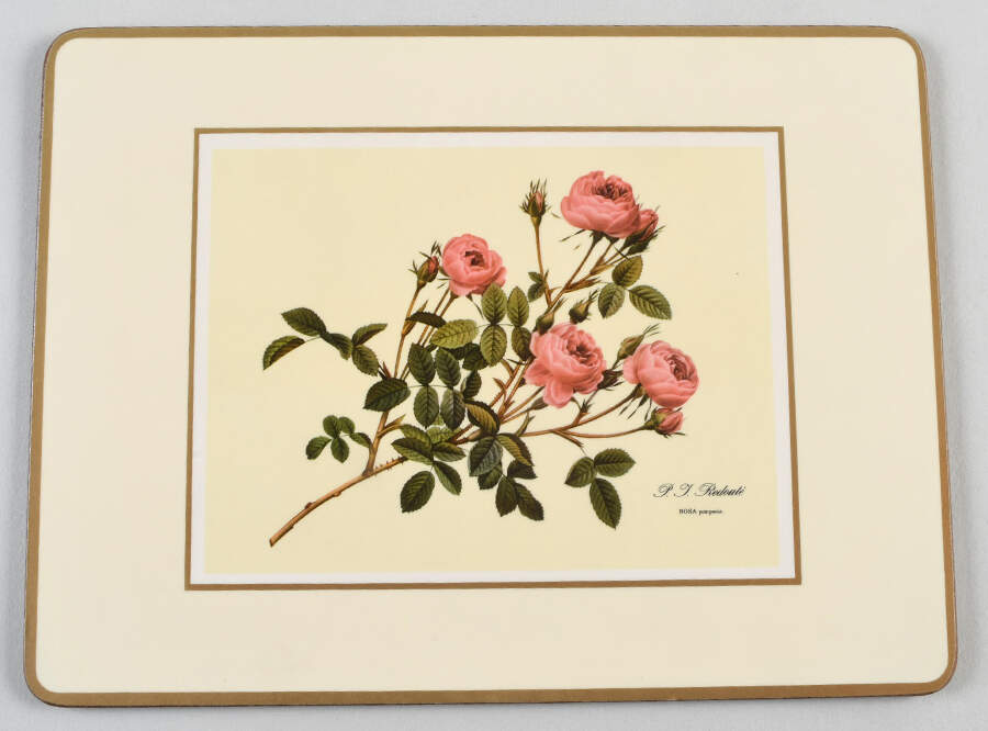 Redoute Roses Small Corkboard Placemat by Roy Kirkham-1