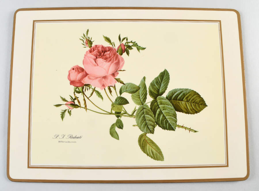 Redoute Roses Large Corkboard Placemat by Roy Kirkham-1