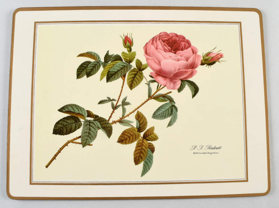 Redoute Roses Large Corkboard Placemat by Roy Kirkham-1