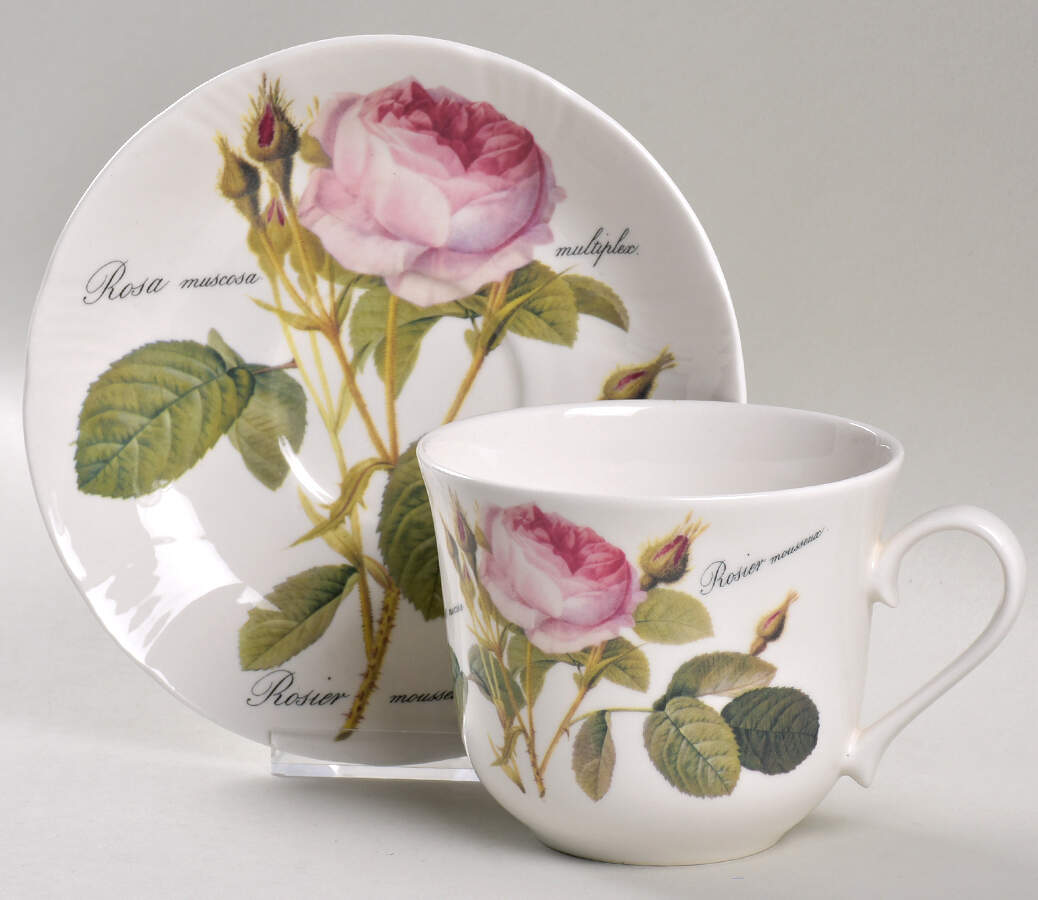 Redoute Roses Breakfast Cup & Saucer Set by Roy Kirkham-1
