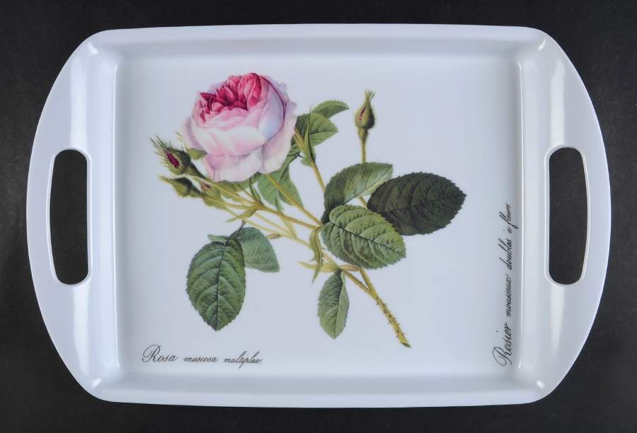 Redoute Roses Small Melamine Tray by Roy Kirkham-1