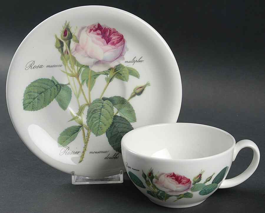 Redoute Roses Oversized Cup & Saucer Set by Roy Kirkham-1