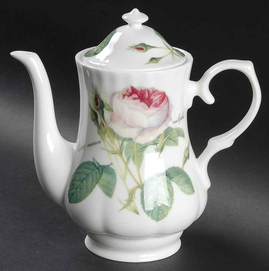 Redoute Roses Small Coffee Pot & Lid by Roy Kirkham-1