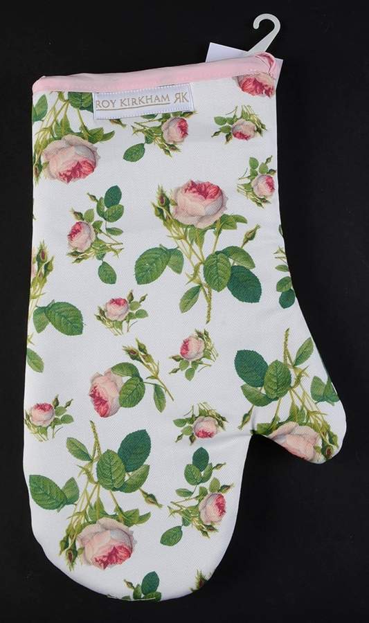 Redoute Roses Cloth Oven Mitt by Roy Kirkham-1