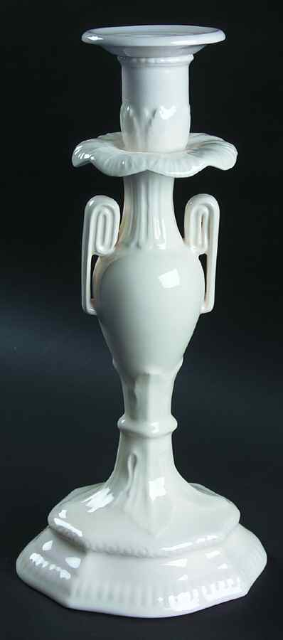 Occasions Scroll Candlestick W/Bobeche by Royal Creamware-1