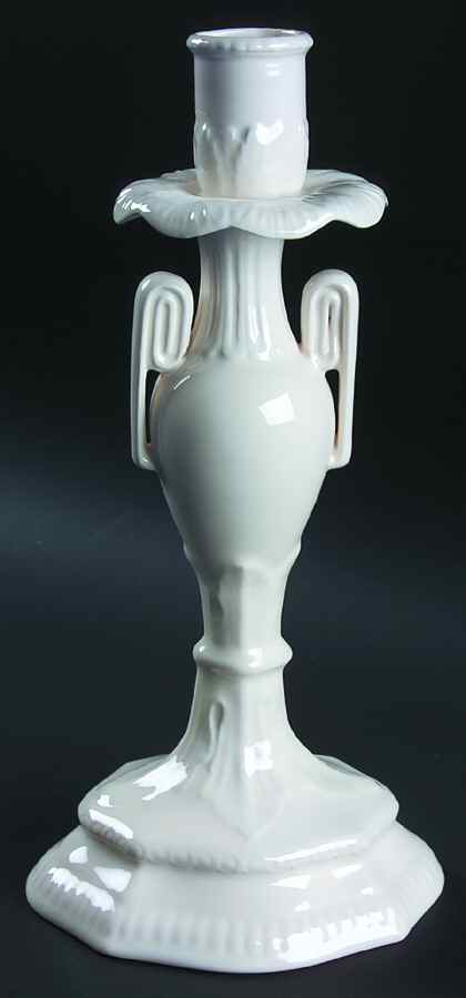 Occasions Scroll Candlestick by Royal Creamware-1