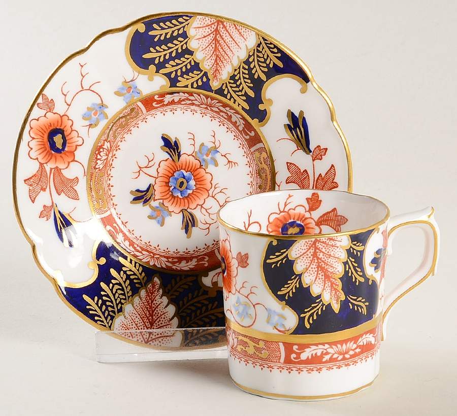 Battersea (Scalloped) Flat Demitasse Cup & Saucer Set by Royal Crown Derby-1