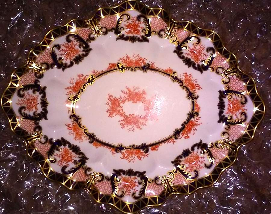 3679 Large Oval Dessert Bowl by Royal Crown Derby-1