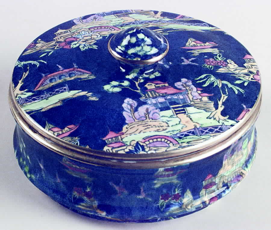 Pekin Blue Candy Box & Lid by Royal Winton-1