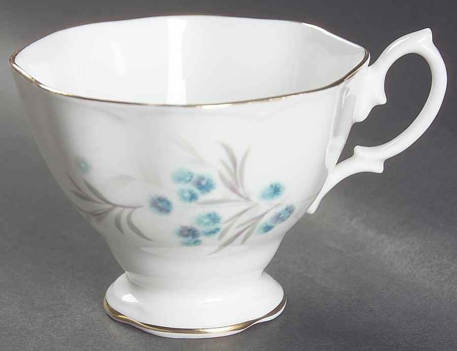 Blue Heaven (Gray and Pink Leaves) Footed Cup by Royal Albert-1