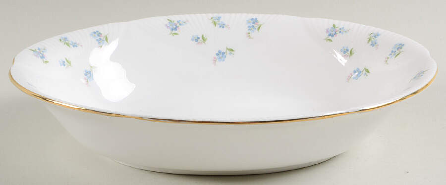 Blue Heaven (Fan Embossed) 9" Oval Vegetable Bowl by Royal Albert-1