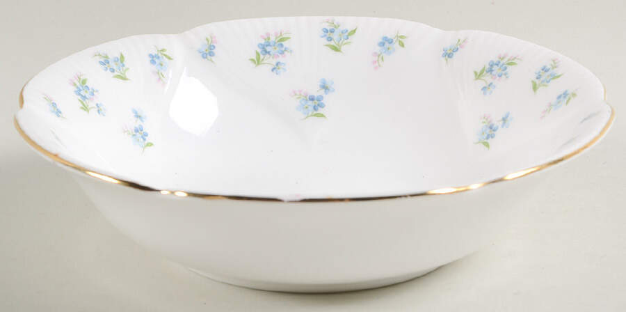 Blue Heaven (Fan Embossed) Fruit/Dessert (Sauce) Bowl by Royal Albert-1
