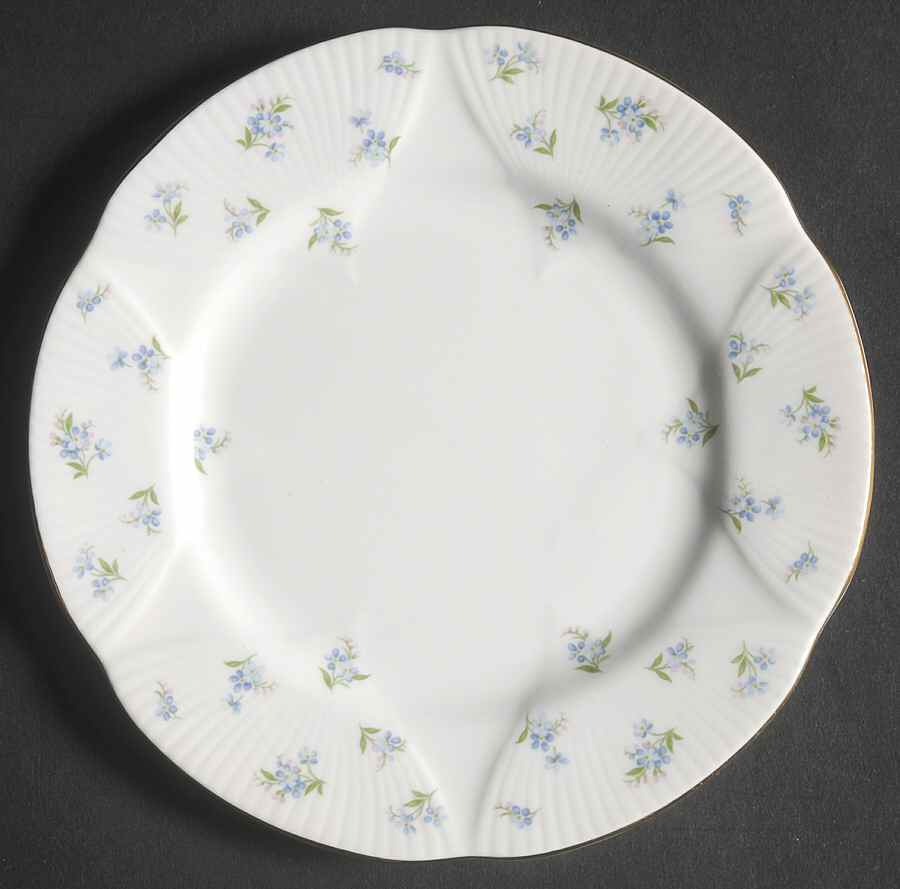Blue Heaven (Fan Embossed) Bread & Butter Plate by Royal Albert-1