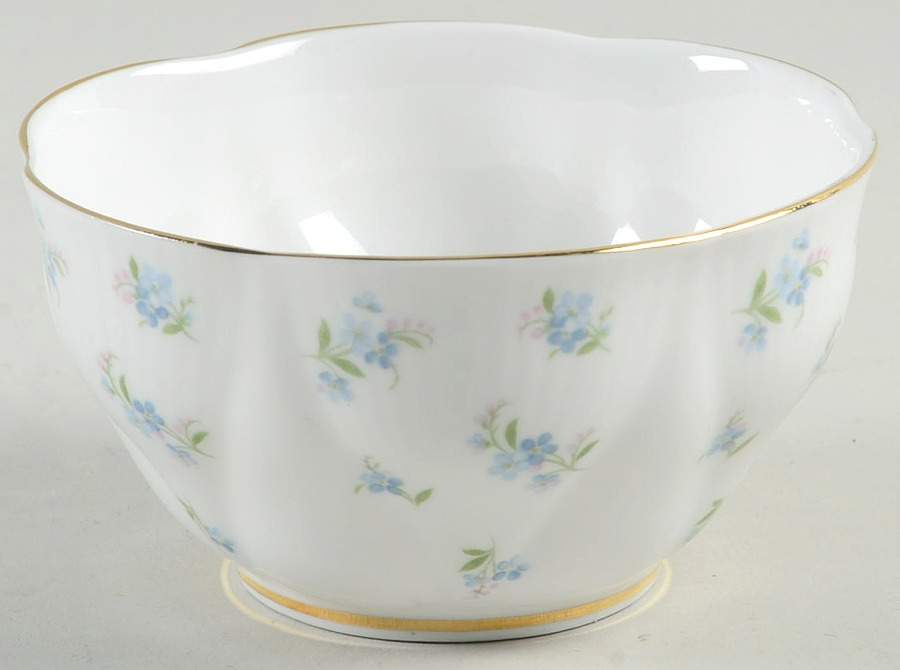 Blue Heaven (Fan Embossed) Mini Open Sugar Bowl by Royal Albert-1