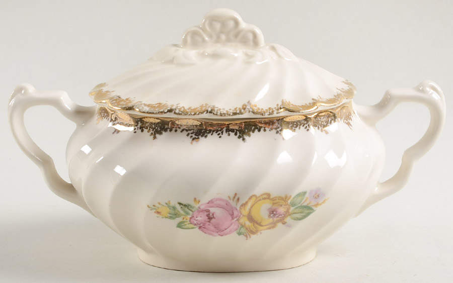Quban Sugar Bowl & Lid by Royal (USA)-1