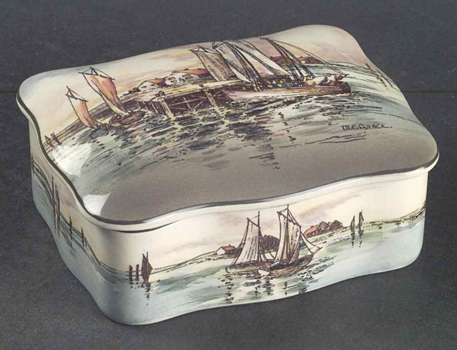Home Waters Cigarette Box & Lid by Royal Doulton-1