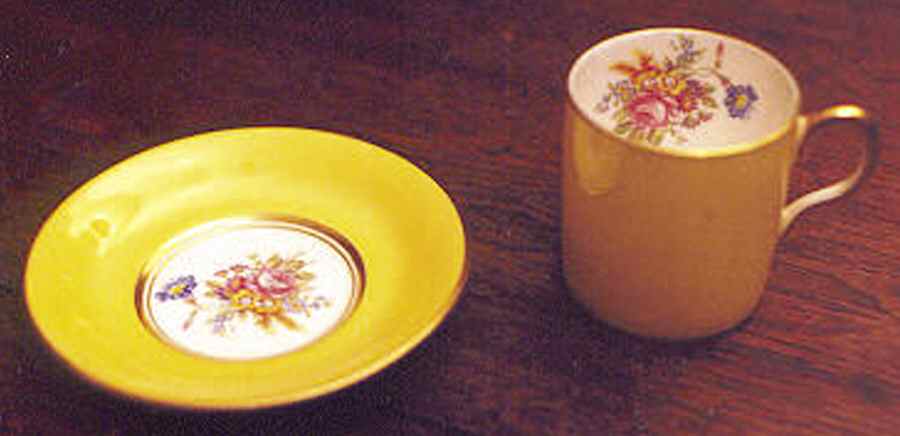 3345a Flat Demitasse Cup & Saucer Set by Royal Chelsea-1