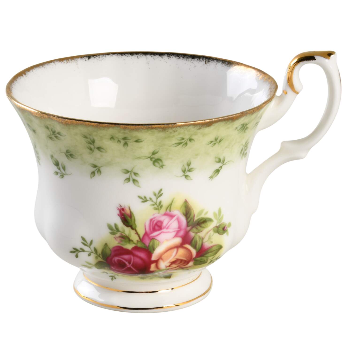 Old Country Roses Green Border Footed Cup by Royal Albert-1