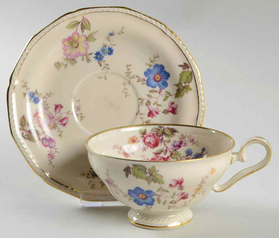ROT176 Footed Cup & Saucer Set by Royal Tettau-1
