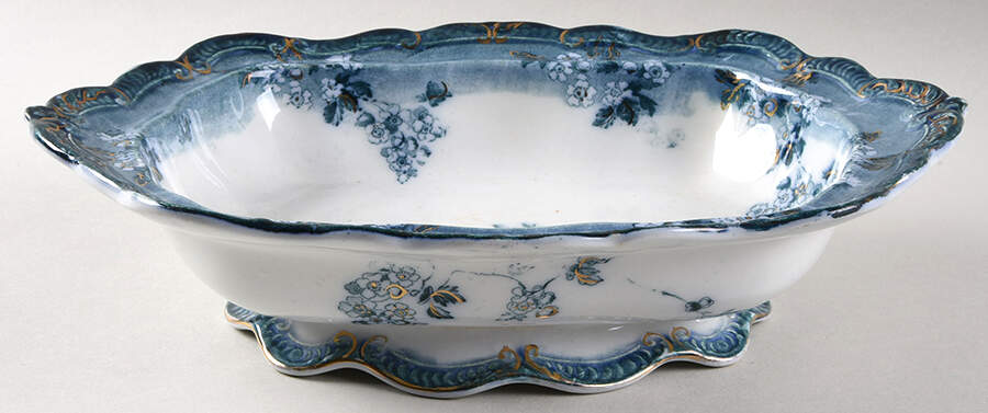 Lugano (Blue Green) Oval Vegetable No Lid by Ridgway (Ridgways)-1