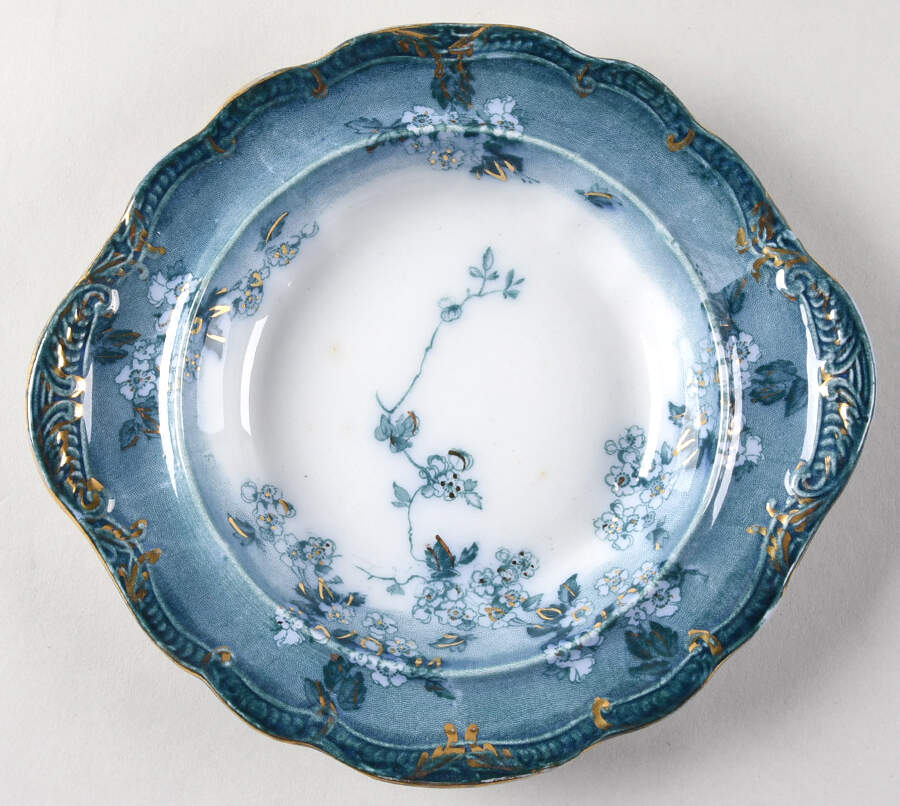 Lugano (Blue Green) Lid for Round Butter by Ridgway (Ridgways)-1