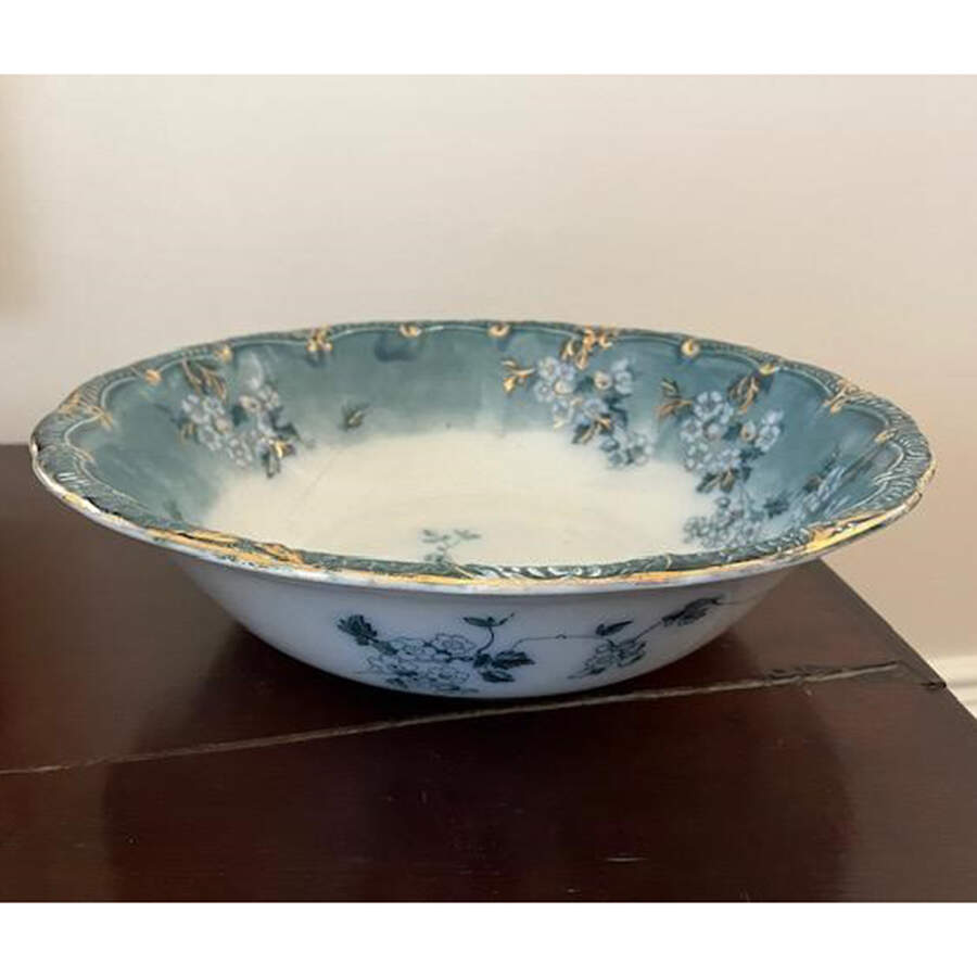 Lugano (Blue Green) 9" Round Vegetable Bowl by Ridgway (Ridgways)-1