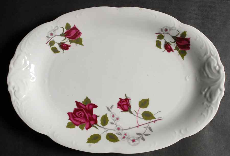 RKT7 13" Oval Serving Platter by Royal Kent (Poland)-1