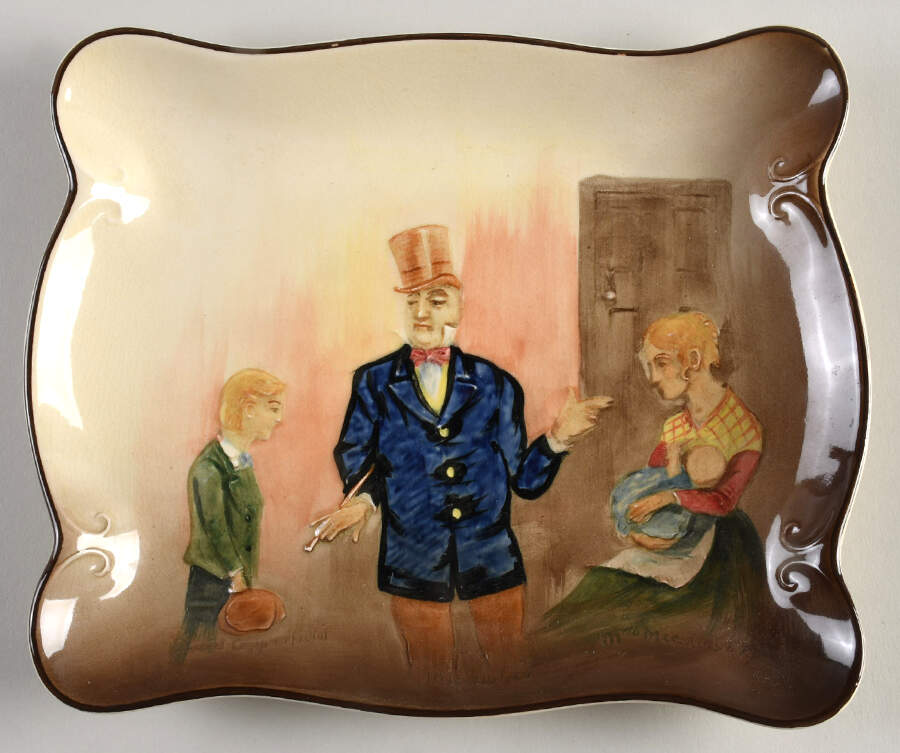 Dickens E 8" Rectangular Tray by Royal Doulton-1