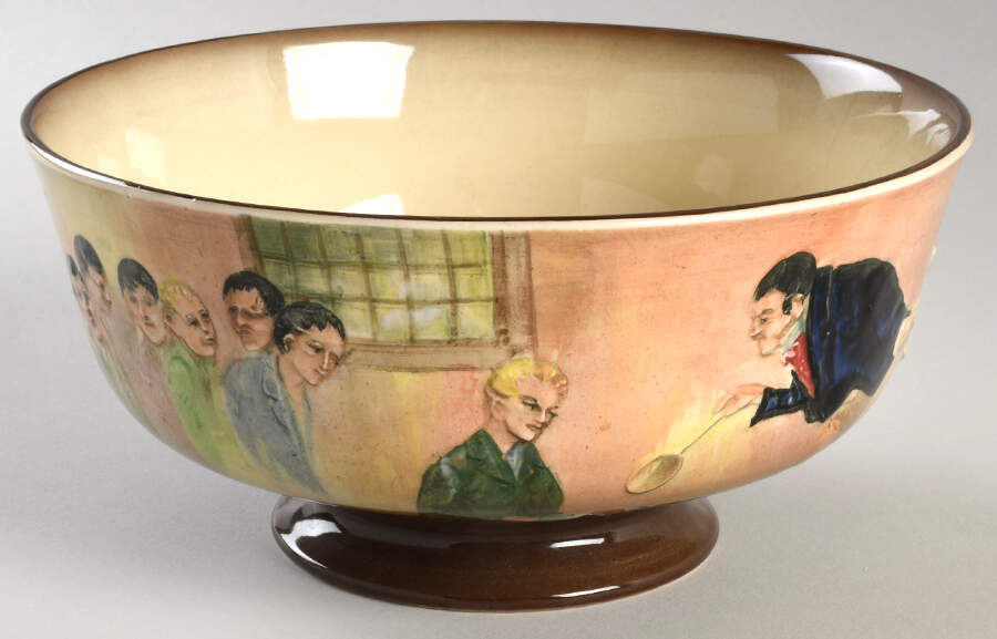 Dickens E 8" Footed Bowl by Royal Doulton-1