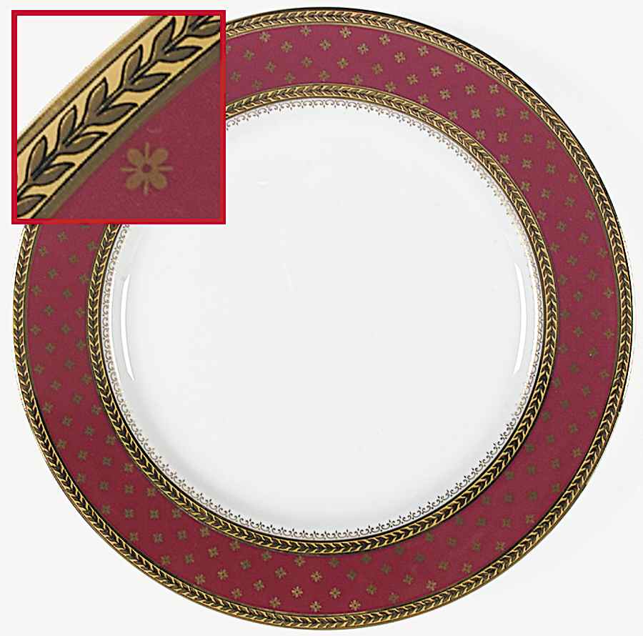 Fountainbleau Rose Dinner Plate by Royale (France)-1
