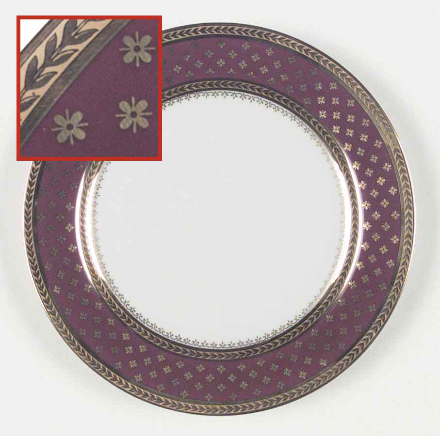 Fountainbleau Rose Salad Plate by Royale (France)-1
