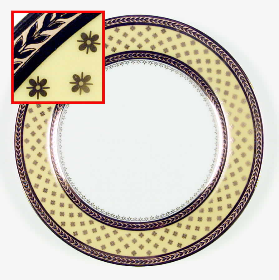 Fountainebleau Yellow Salad Plate by Royale (France)-1