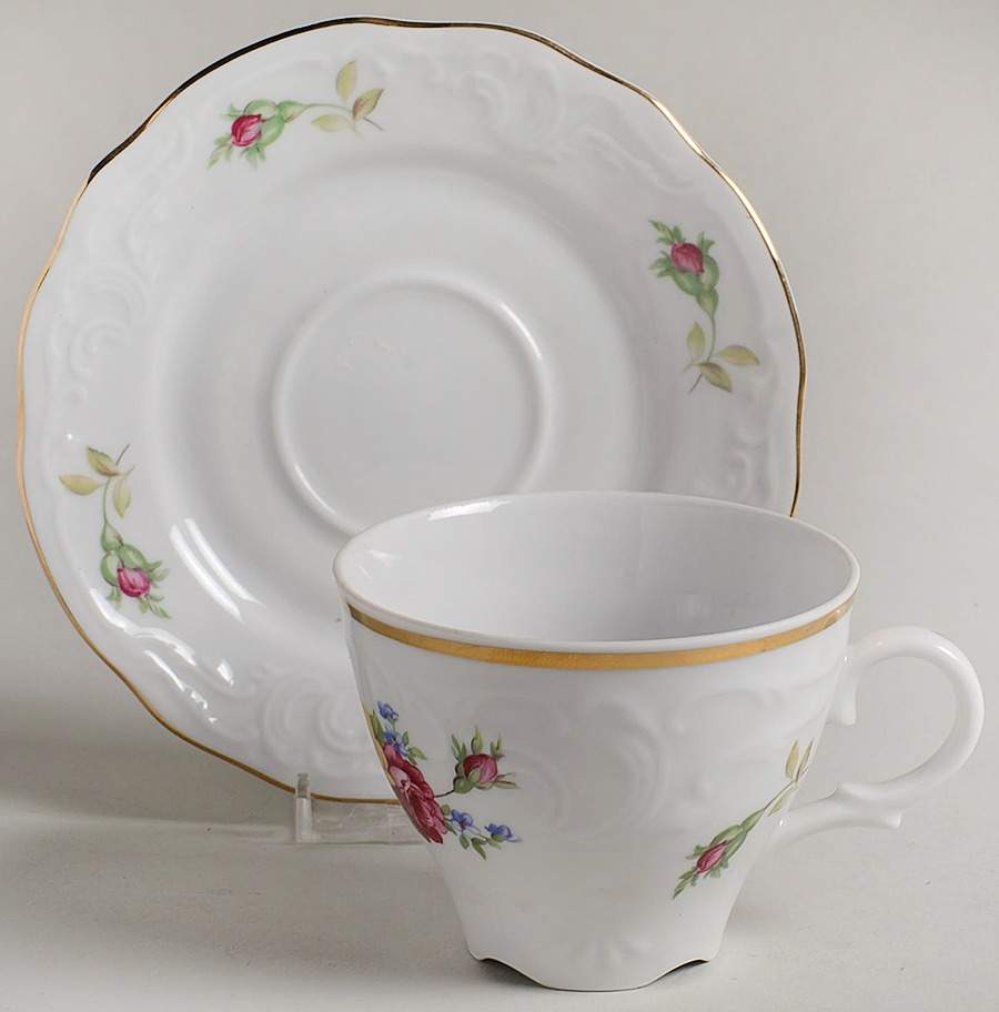 Regal Pansy Flat Cup & Saucer Set by Royal Kent (Poland)-1