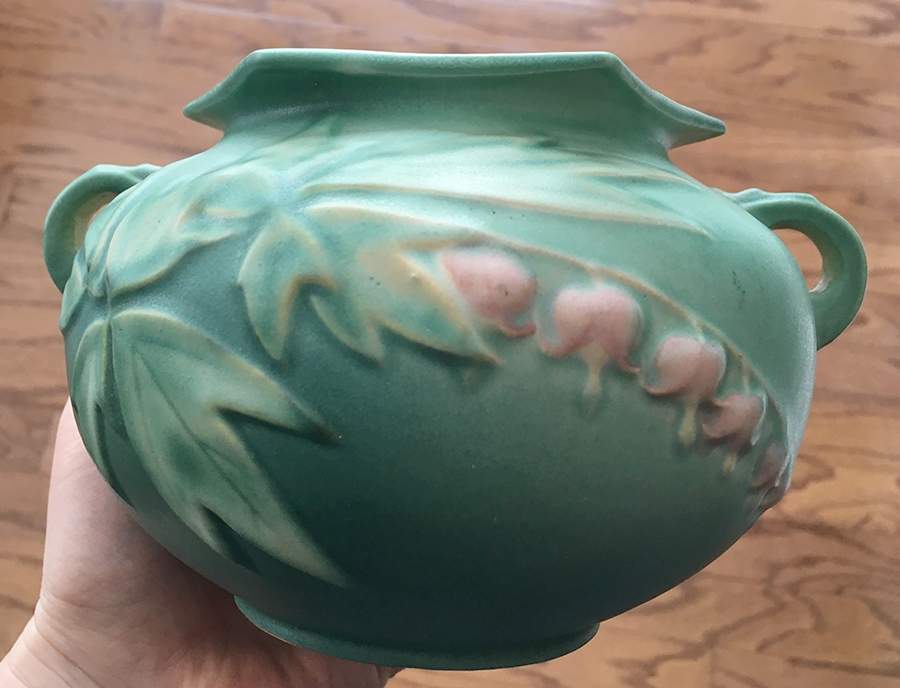 Bleeding Heart Green 4" Rose Bowl by Roseville-1