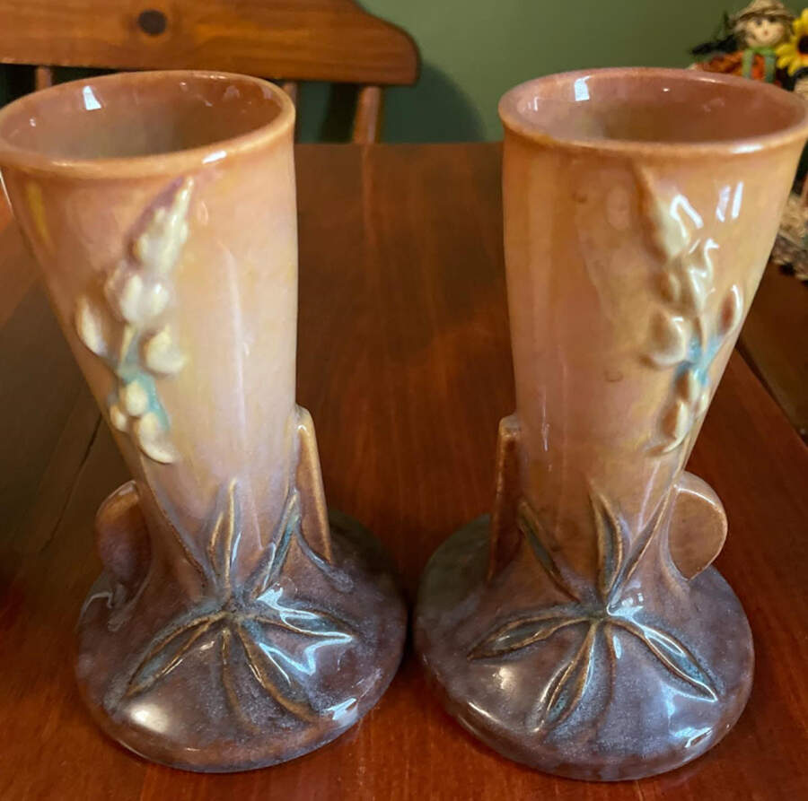 Wincraft Apricot (Tan) 6" Bud Vase by Roseville-1