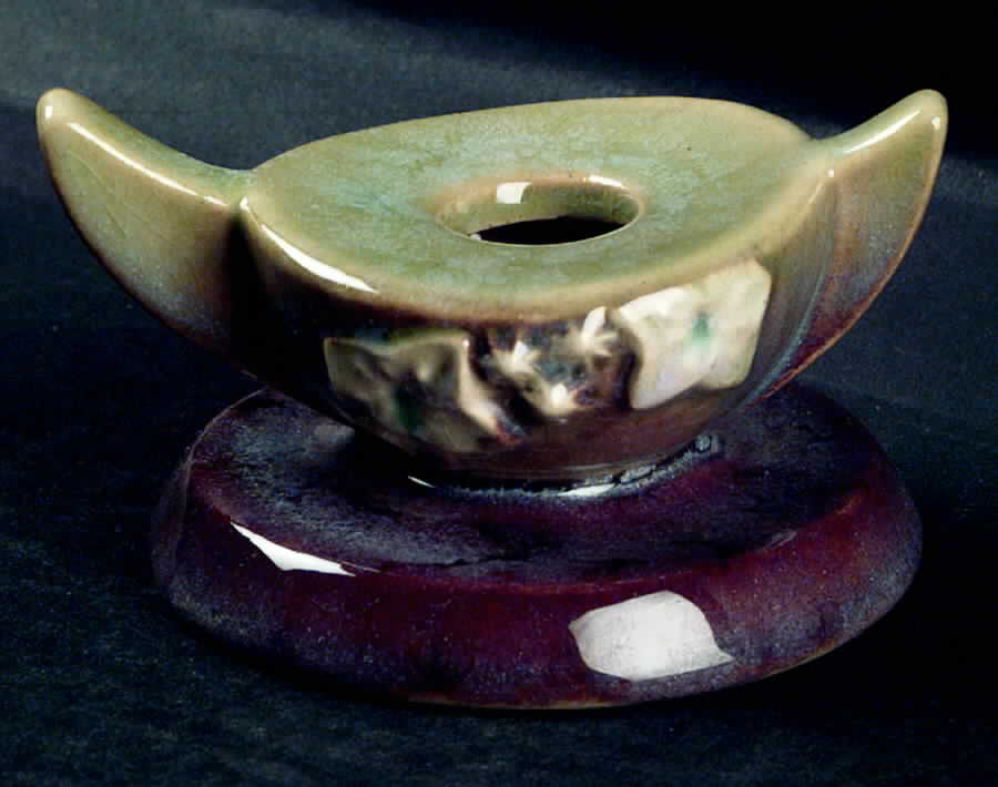 Wincraft Chartreuse Single Light Candlestick by Roseville-1