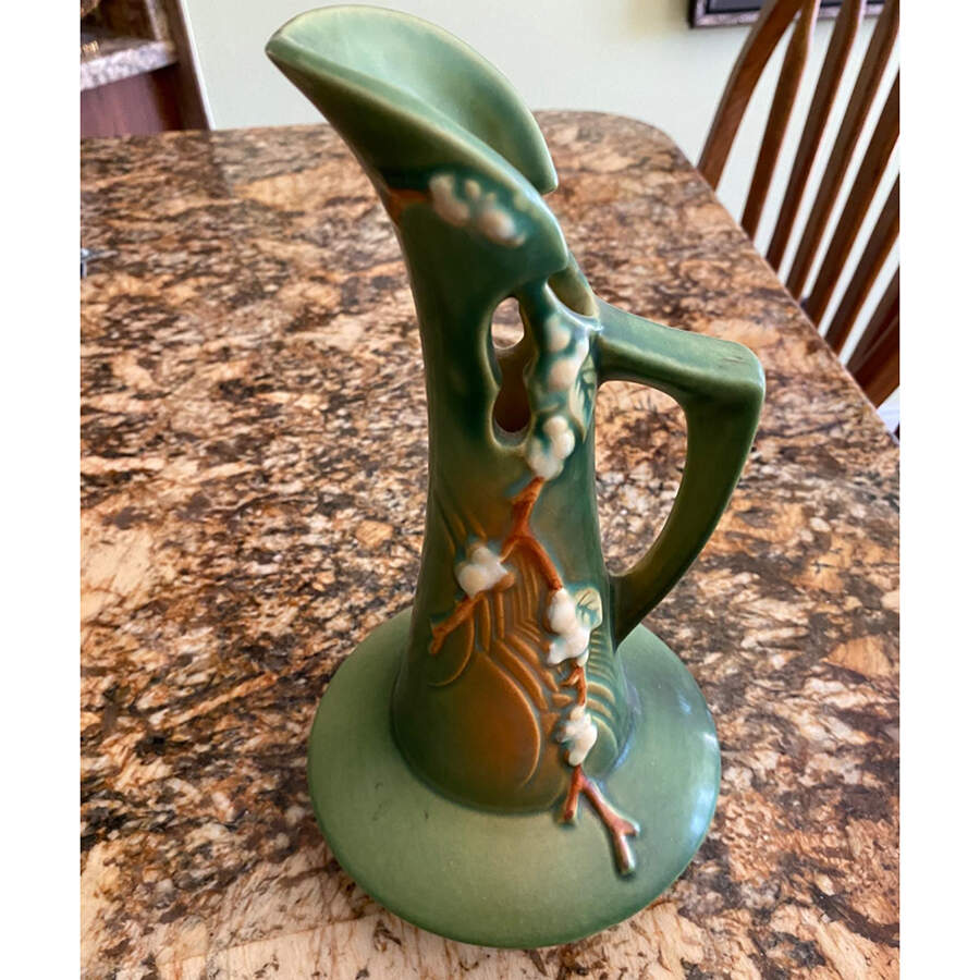 Snowberry Fern Green 10" Ewer by Roseville-1