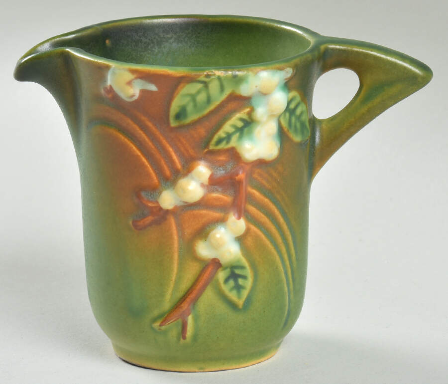 Snowberry Fern Green Creamer by Roseville-1