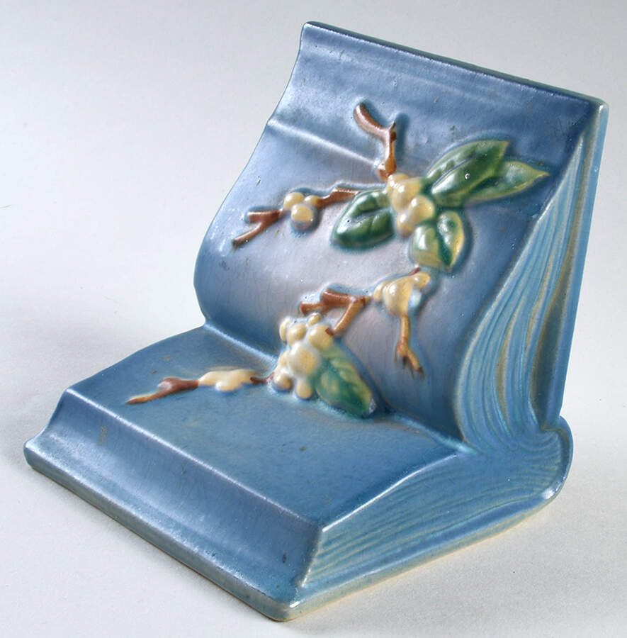 Snowberry Persian Blue Single China Bookend by Roseville-1