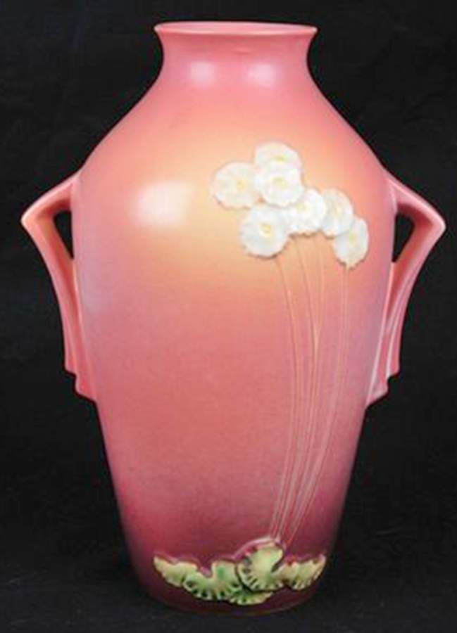 Primrose Pink 12" Handled Vase by Roseville-1