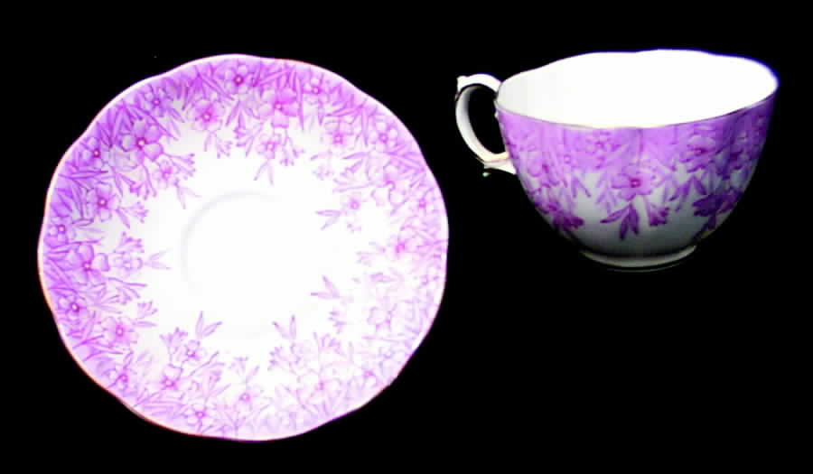 Periwinkle Flat Cup & Saucer Set by Royal Albert-1