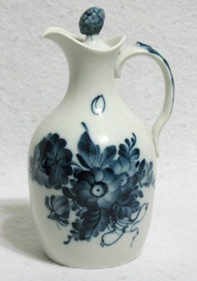 Blue Bouquet Oil Cruet and Stopper by Royal Copenhagen-1