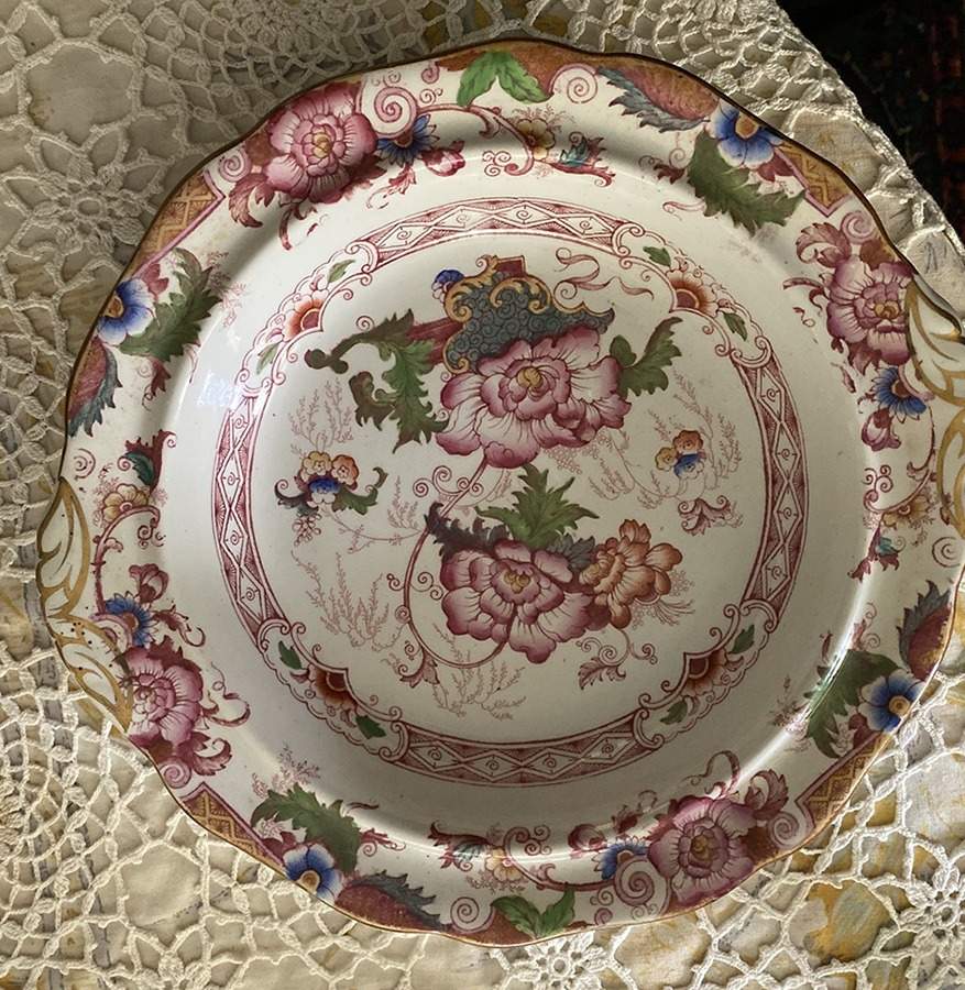 Bentick Pink Multicolor Round Vegetable No Lid by Royal Cauldon-1