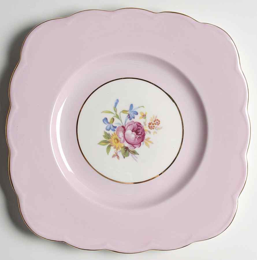 6381 (Pink) Square Salad Plate by Royal Grafton-1
