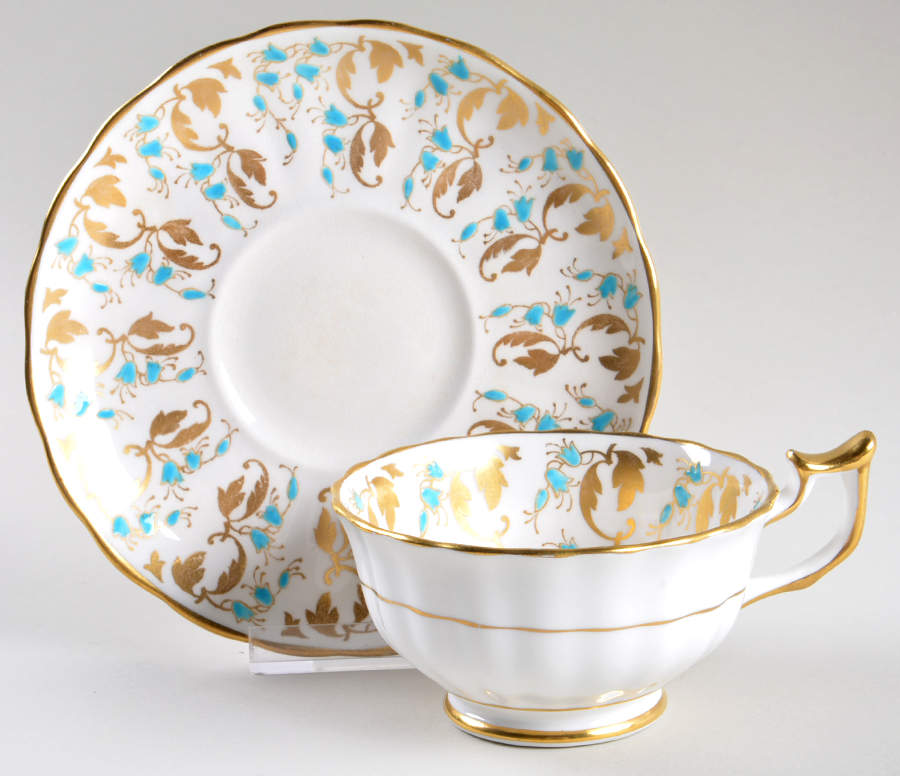 3114a Footed Cup & Saucer Set by Royal Chelsea-1