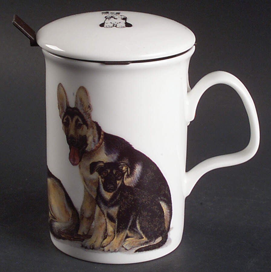 Dog Lovers Mug with Lid & Infuser by Roy Kirkham-1