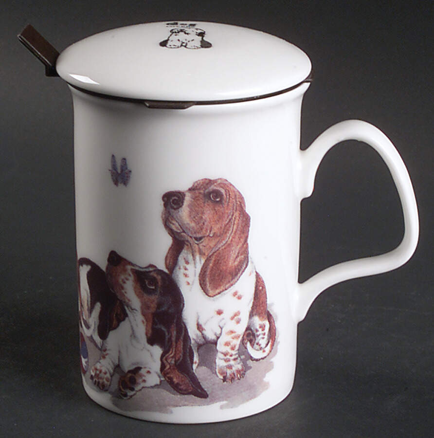 Dog Lovers Mug with Lid & Infuser by Roy Kirkham-1