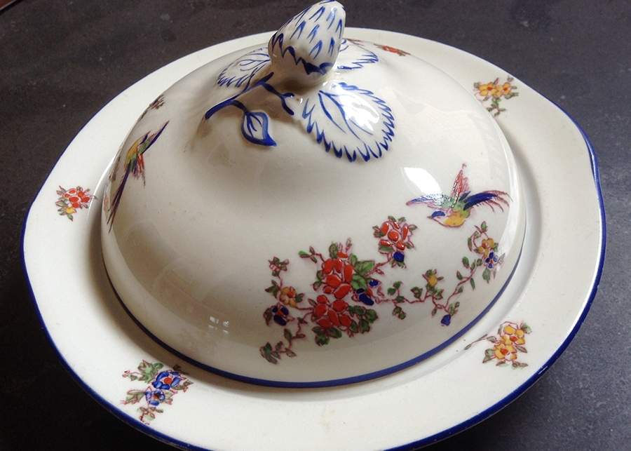 1291 Round Covered Butter by Royal Winton-1