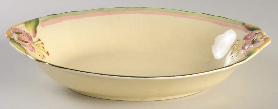 Tiger Lily Cream 9" Oval Vegetable Bowl by Royal Winton-1